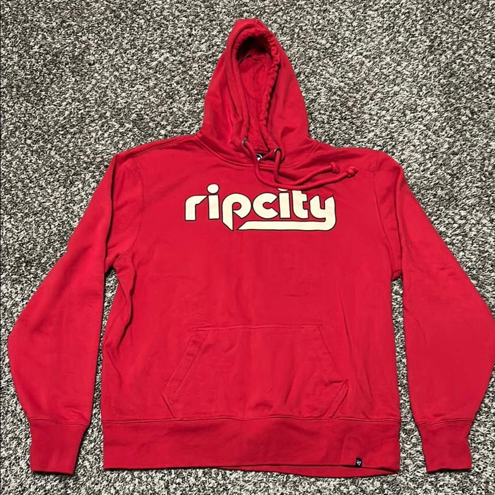Portland Trail Blazers 47 Brand Sweatshirt Hoodie Size large Red